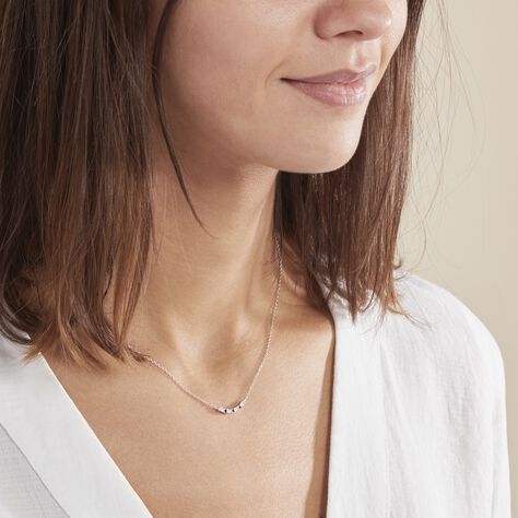 Collier Adriana Argent Blanc Oxyde De Zirconium - Colliers fantaisie Femme | Histoire d’Or