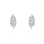 Boucles D'oreilles Puces Eternite Or Blanc Diamant - Clous d'oreilles Femme | Histoire d&rsquo;Or