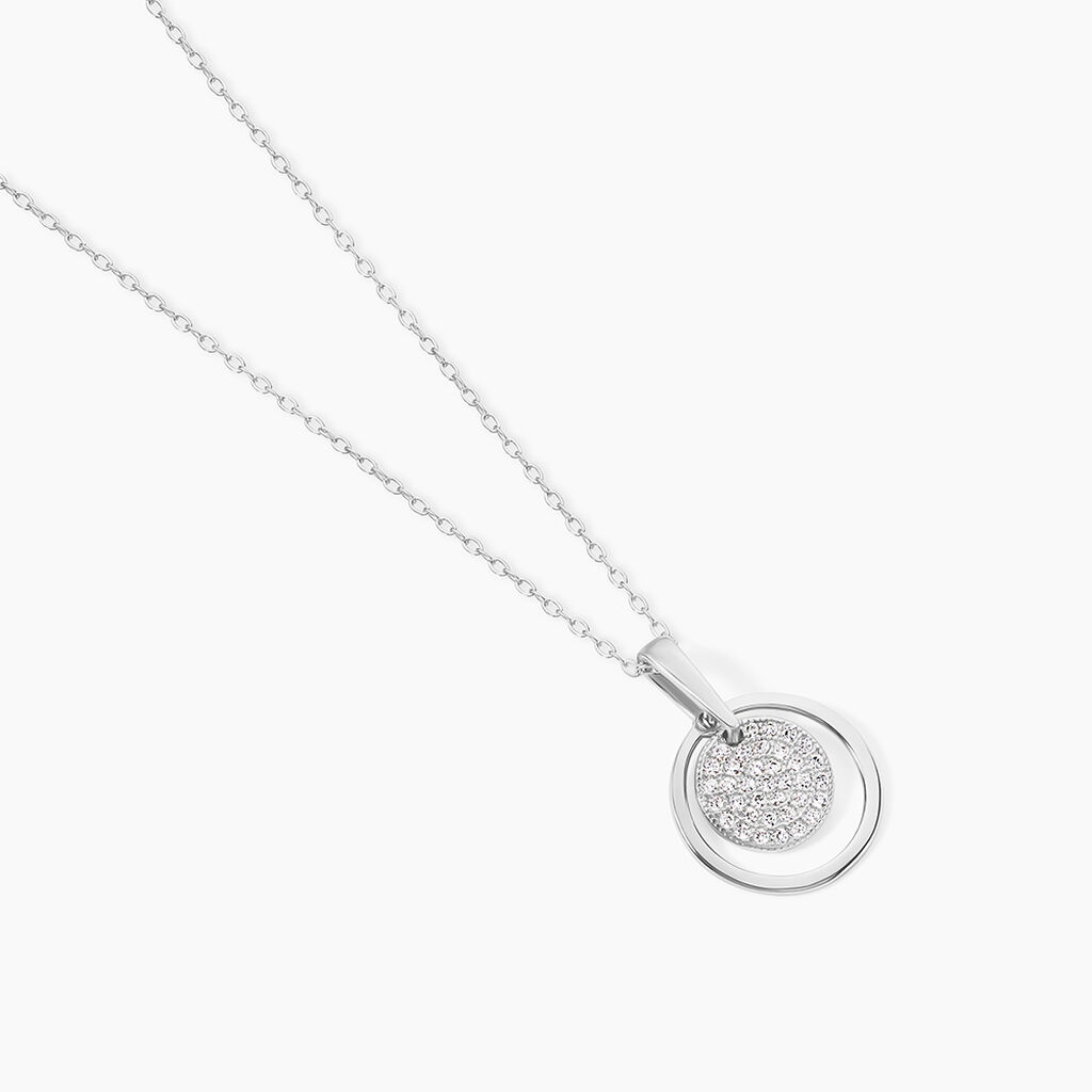 Collier Valerie Argent Blanc Oxyde De Zirconium - Colliers fantaisie Femme | Histoire d&rsquo;Or