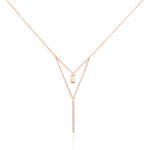 Collier Tea Argent Blanc Oxyde De Zirconium - Colliers doubles et triples cha&icirc;nes Femme | Histoire d&rsquo;Or