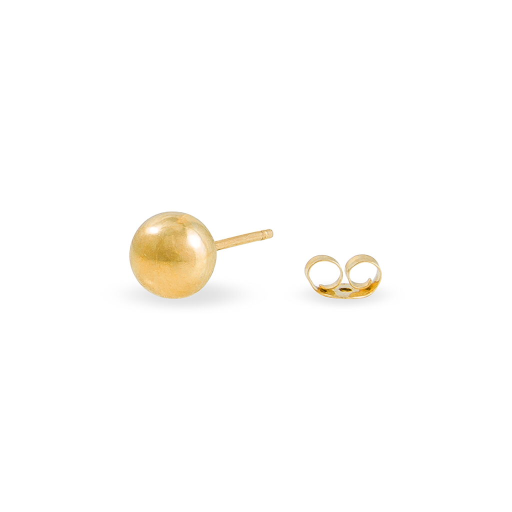 Boucles D'oreilles Puces Fidelia Boule Or Jaune - Clous d'oreilles Femme | Histoire d’Or