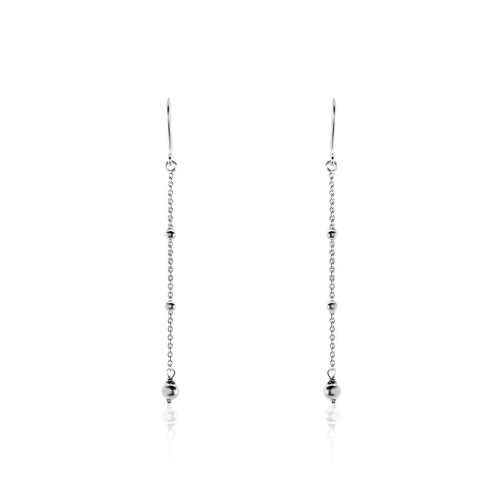 Boucles D'oreilles Pendantes Elea Argent Blanc - Boucles d'oreilles fantaisie Femme | Histoire d’Or