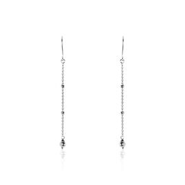 Boucles D'oreilles Pendantes Elea Argent Blanc - Boucles d'oreilles fantaisie Femme | Histoire d’Or