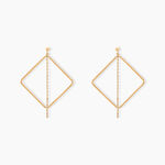 Boucles D'oreilles Pendantes Idoia Plaqu&eacute; Or Jaune - Boucles d'oreilles fantaisie Femme | Histoire d&rsquo;Or