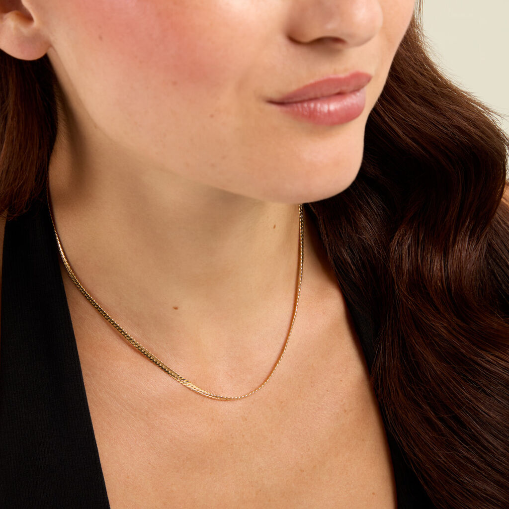 Collier Izel Argent Dor&eacute; A L'Or 750/1000 - Bijoux sans pierre Femme | Histoire d&rsquo;Or