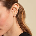 Boucles D'oreilles Puces Janys Argent Blanc Oxyde De Zirconium - Boucles d'oreilles fantaisie Femme | Histoire d&rsquo;Or