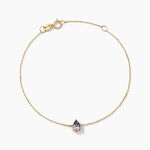Bracelet Goutte Or Jaune Am&eacute;thyste - Bracelets Femme | Histoire d&rsquo;Or