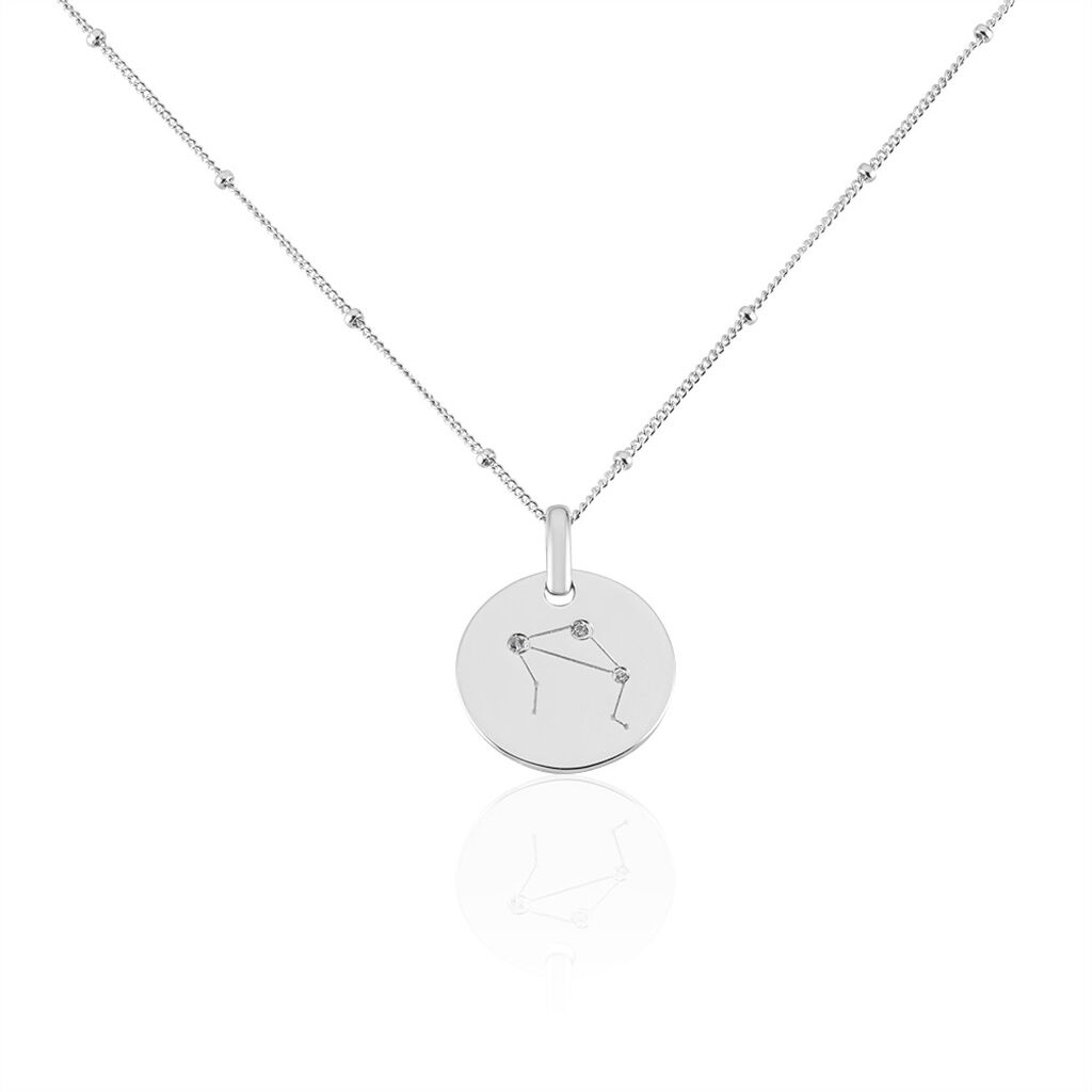 Collier Astr Argent Oxydes De Zirconium