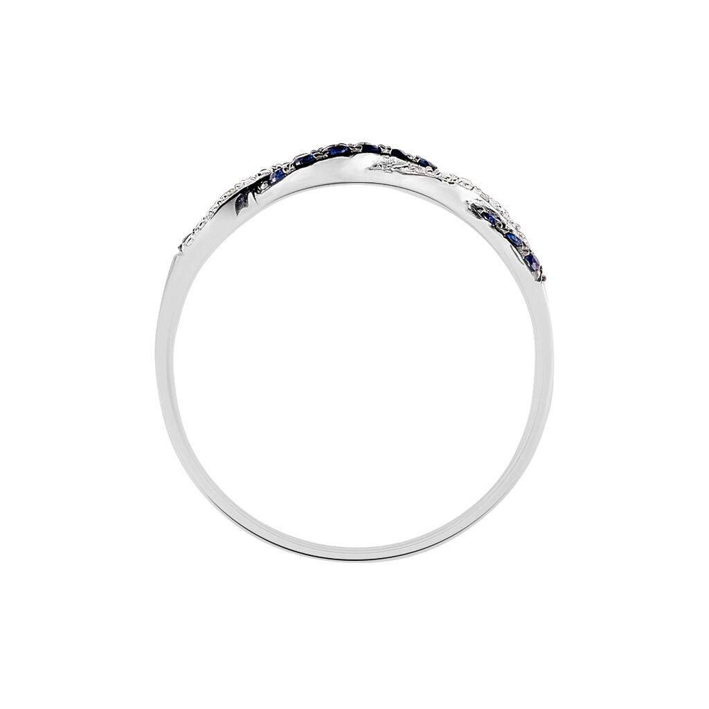 Bague Sofia Or Blanc Saphir Et Diamant - Bagues avec pierre Femme | Histoire d&rsquo;Or