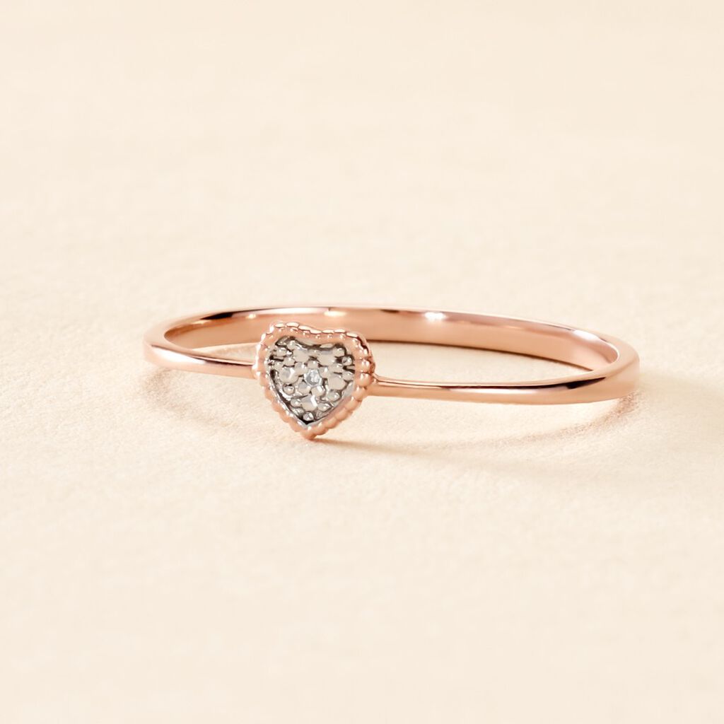 Bague Mon 1er Diamant Or Rose Diamant - Bagues solitaires Femme | Histoire d&rsquo;Or