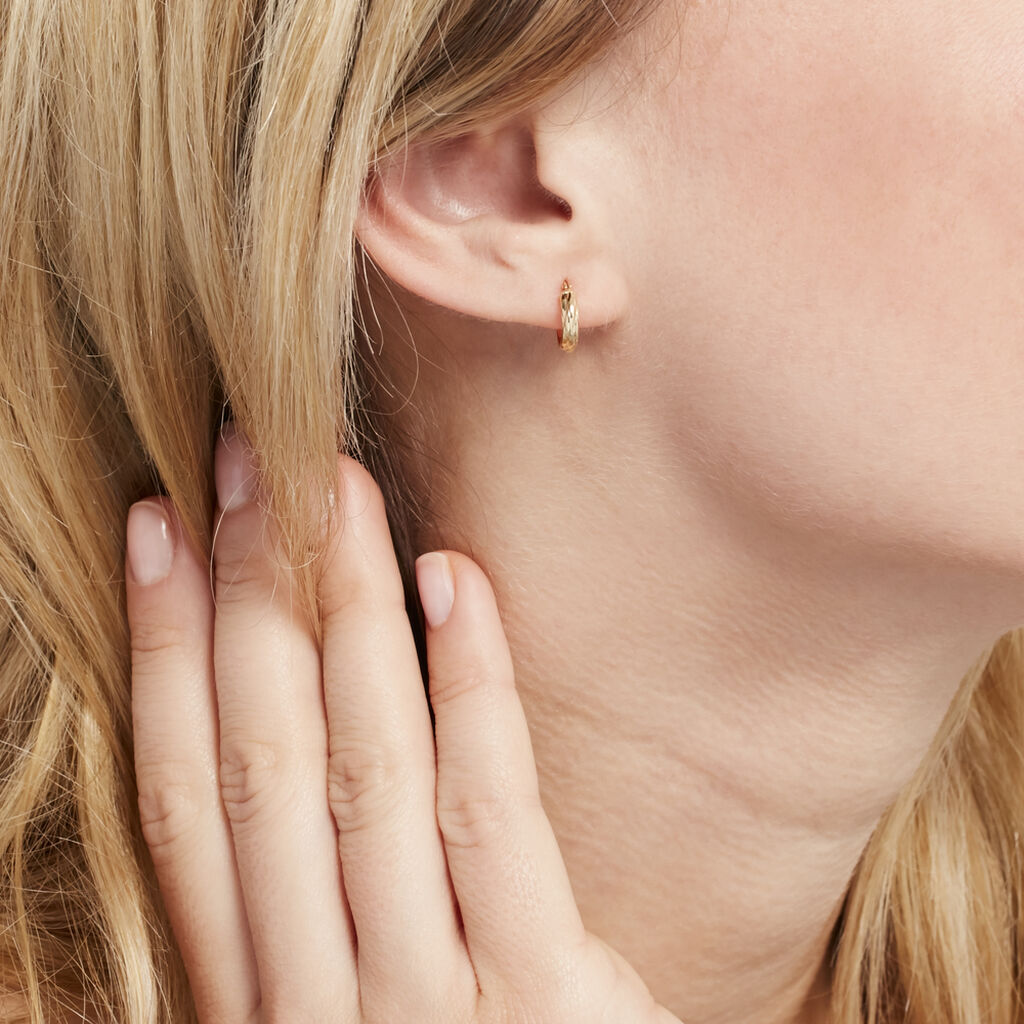 Créoles Ananas Or Jaune - Boucles d'oreilles créoles Femme | Histoire d’Or
