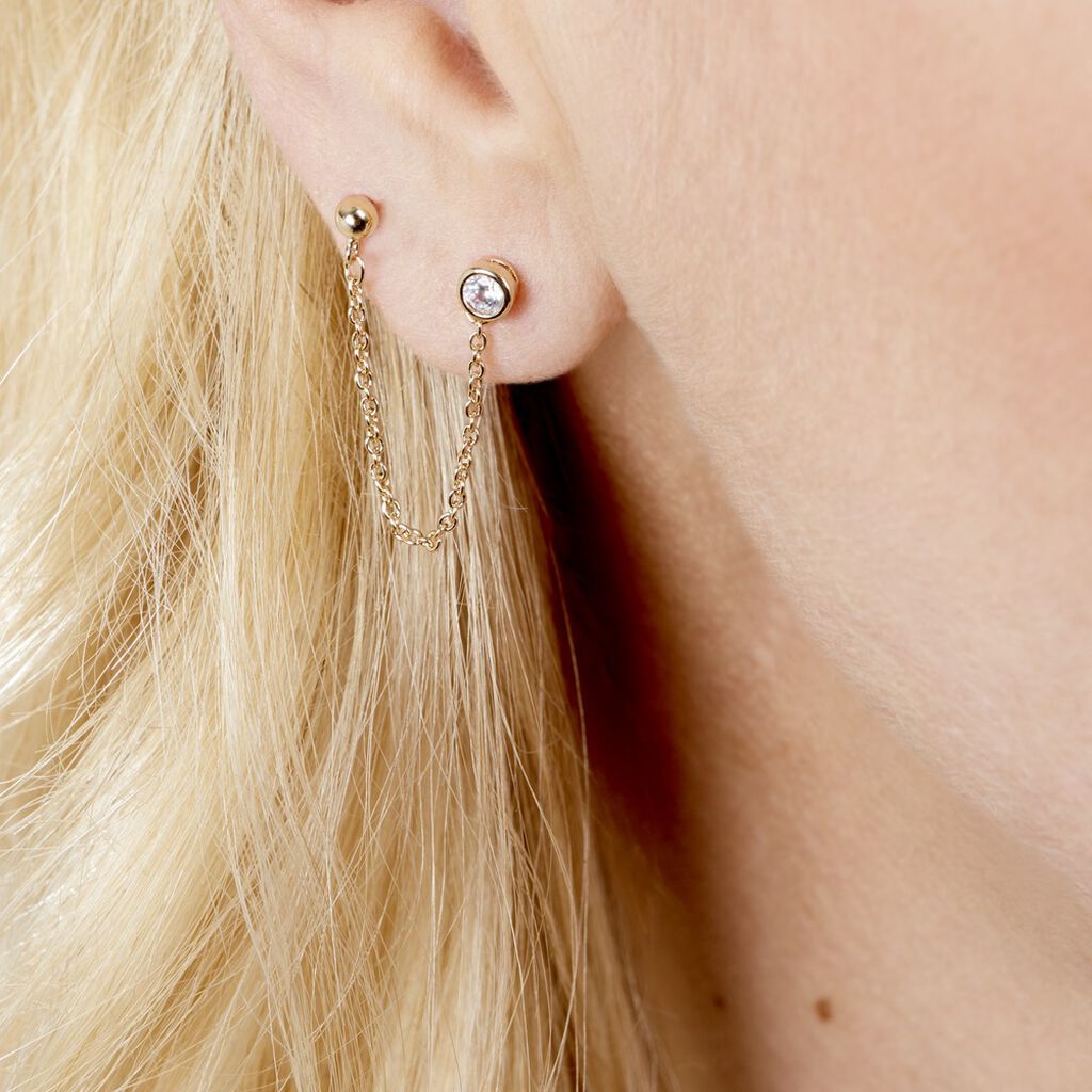 Bijoux D'oreille Unitaire Pendante Plaqué Or Jaune Dofi Oxyde - Boucles d'oreilles fantaisie Femme | Histoire d’Or