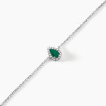Bracelet Juliettina Or Blanc Emeraude Et Diamant - Bracelets Femme | Histoire d&rsquo;Or
