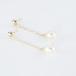 Boucles D'oreilles Pendantes Adriette Or Jaune Perle De Culture - Boucles d'oreilles pendantes Femme | Histoire d&rsquo;Or