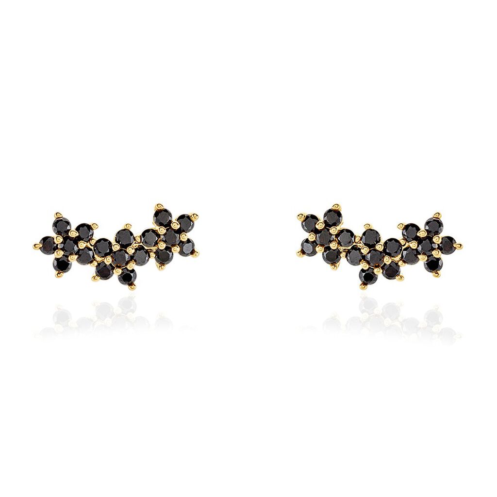 Bijoux D'oreilles Midnight Royalty Plaqué Or Jaune Oxyde De Zirconium - Boucles d'oreilles fantaisie Femme | Histoire d’Or