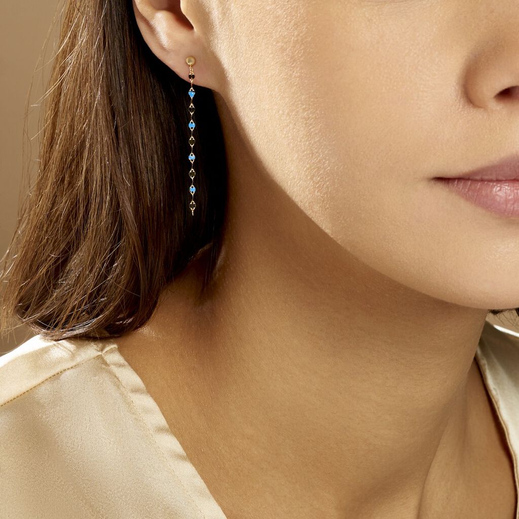 Boucles D'oreilles Pendantes Or Jaune Asteria - Boucles d'oreilles pendantes Femme | Histoire d’Or