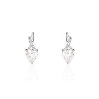 Boucles D'oreilles Puces Clothilde Or Blanc Oxyde De Zirconium