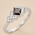 Bague Maymana Argent Blanc Oxyde De Zirconium - Bagues solitaires Femme | Histoire d&rsquo;Or
