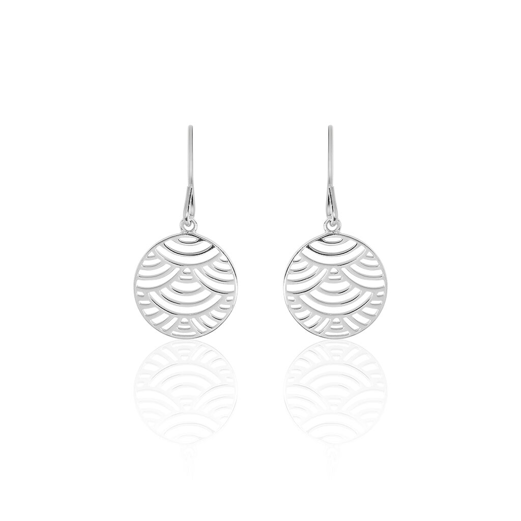 Boucles D’oreilles Pendantes Naelia Argent Blanc