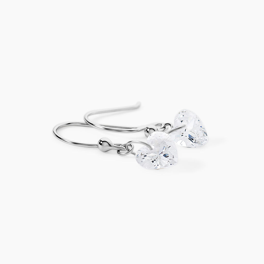 Boucles D'oreilles Pendantes Argent Blanc Sopher Oxydes De Zirconium - Boucles d'oreilles fantaisie Femme | Histoire d&rsquo;Or