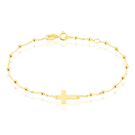 Bracelet Evelina Maille Boule Or Jaune - Pendentifs Baptême Enfant | Histoire d’Or