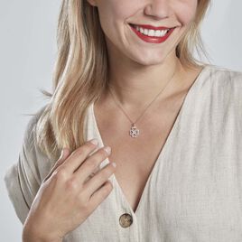 Pendentif Daiki Or Blanc Oxyde De Zirconium - Pendentifs Trèfle Femme | Histoire d’Or