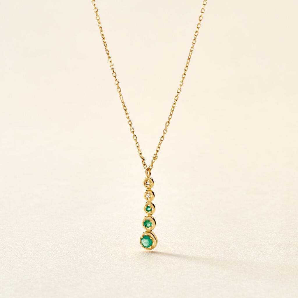 Collier Josephine Or Jaune Emeraude - Colliers Femme | Histoire d&rsquo;Or