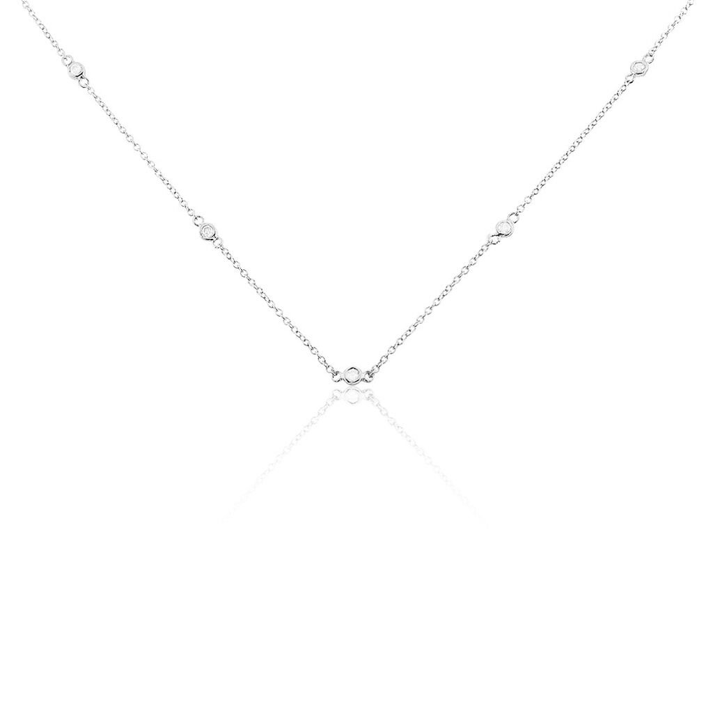 Collier Vashti Argent Blanc Oxyde De Zirconium - Colliers fantaisie Femme | Histoire d&rsquo;Or