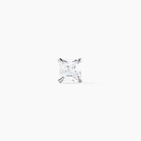 Boucle D'oreille Puce Unitaire Paco Argent Blanc Oxyde De Zirconium