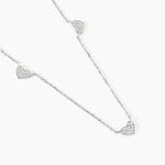 Collier Petit Coeur Argent Blanc Oxyde De Zirconium - F&ecirc;te des m&egrave;res Femme | Histoire d&rsquo;Or