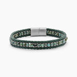 Bracelet Alassio Acier Blanc Turquoise - Bracelets Cuir Homme | Histoire d&rsquo;Or