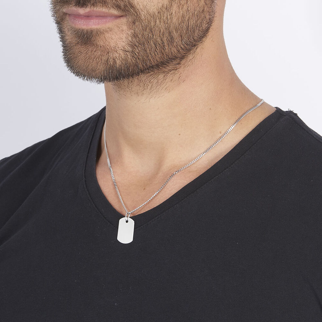 Pendentif Aymerik Argent Blanc - Pendentifs Homme | Histoire d’Or