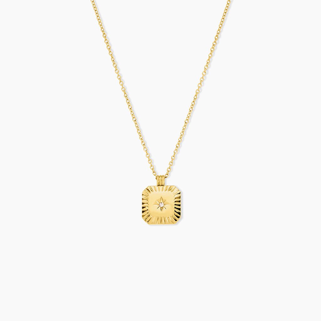 Collier Doria Acier Jaune Cristal - Colliers fantaisie Femme | Histoire d&rsquo;Or
