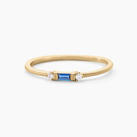 Bague Ylonna Plaque Or Jaune Pierre D'imitation Oxyde De Zirconium