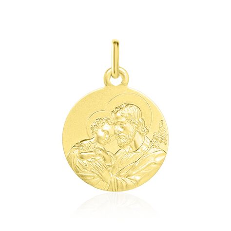 Medaille Or Jaune Christ Et Enfant - Pendentifs Baptême Famille | Histoire d’Or