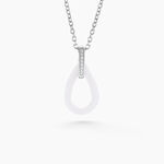 Collier Peer Argent Blanc Oxyde De Zirconium - Colliers fantaisie Femme | Histoire d&rsquo;Or