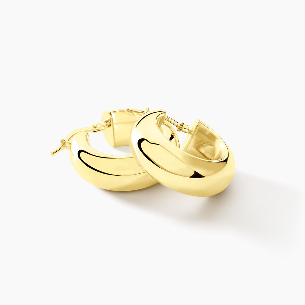 Créoles Telly Or Jaune - Boucles d'oreilles créoles Femme | Histoire d’Or