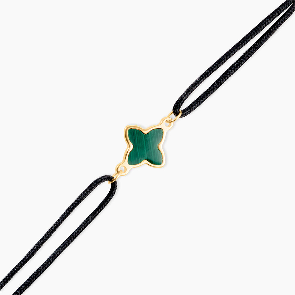 Bracelet Lucky Gems Or Jaune Malachite - Bracelets cordon Femme | Histoire d&rsquo;Or