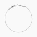 Bracelet Polka Argent Blanc - Bijoux sans pierre Femme | Histoire d&rsquo;Or