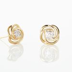 Boucles D'oreilles Puces Or Jaune Urlanie Diamants - Clous d'oreilles Femme | Histoire d&rsquo;Or