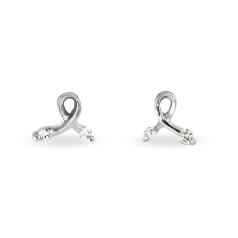 Boucles D'oreilles Puces Briaga Argent Blanc Oxyde De Zirconium - Boucles d'oreilles fantaisie Femme | Histoire d’Or