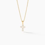 Pendentif Canice Croix Or Jaune Oxyde De Zirconium - Pendentifs Communion Famille | Histoire d&rsquo;Or