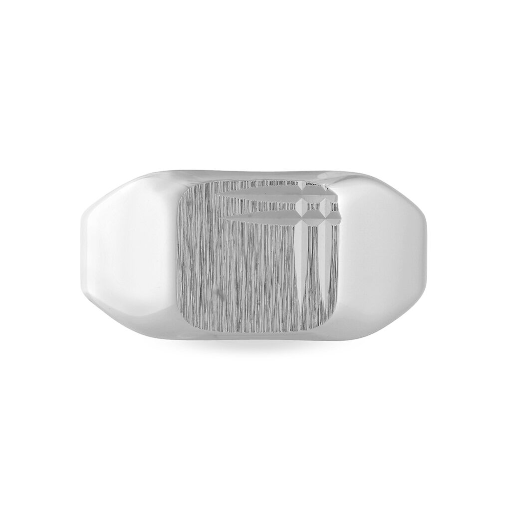 Chevalière Nahel Argent Blanc - Chevalières Homme | Histoire d’Or