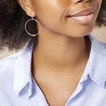 Cr&eacute;oles Rosa Billes Diamantees Or Jaune - Boucles d'oreilles cr&eacute;oles Femme | Histoire d&rsquo;Or