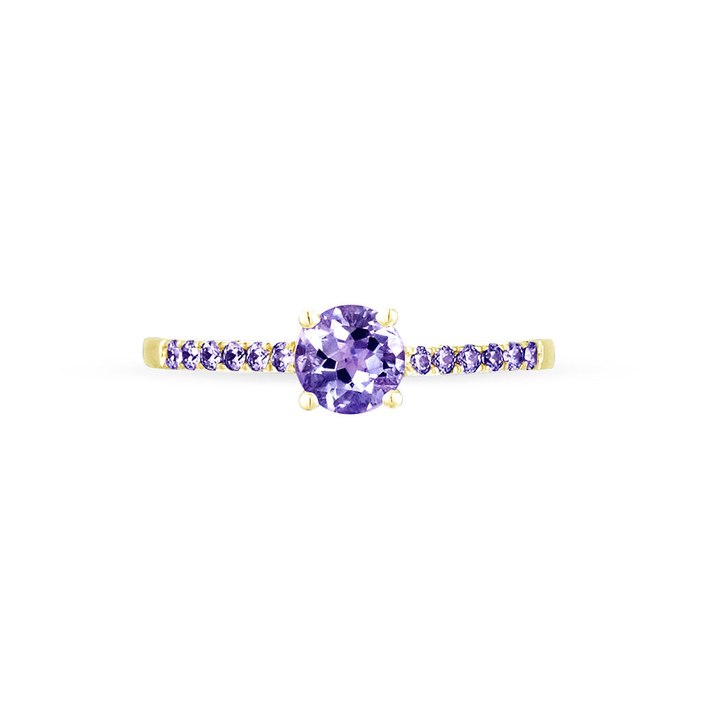 Bague Manon Or Jaune Amethyste - Bagues solitaires Femme | Histoire d&rsquo;Or