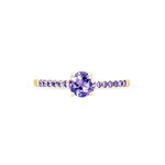 Bague Manon Or Jaune Amethyste - Bagues solitaires Femme | Histoire d&rsquo;Or