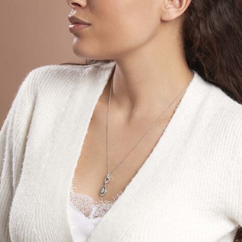 Collier Edward Argent Blanc Oxyde De Zirconium - Colliers Femme | Histoire d’Or