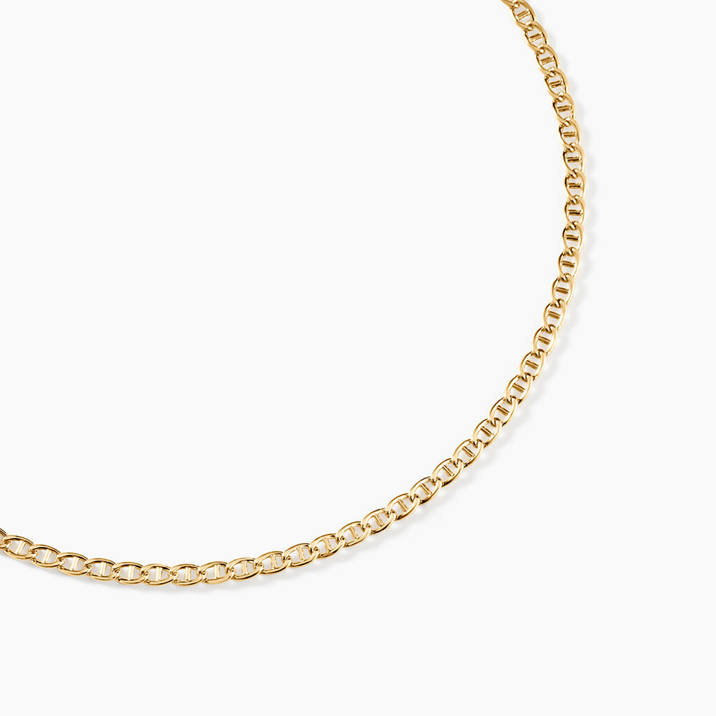 Collier Capucin Argent Dor&eacute; A L'Or 750/1000 - Bijoux sans pierre Femme | Histoire d&rsquo;Or