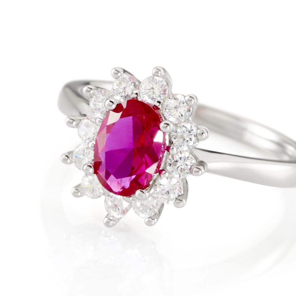 Bague Perez Argent Blanc Oxyde De Zirconium - Bagues solitaires Femme | Histoire d’Or