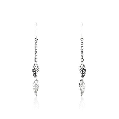 Boucles D'oreilles Pendantes Fabia Argent Blanc - Boucles d'oreilles fantaisie Femme | Histoire d’Or